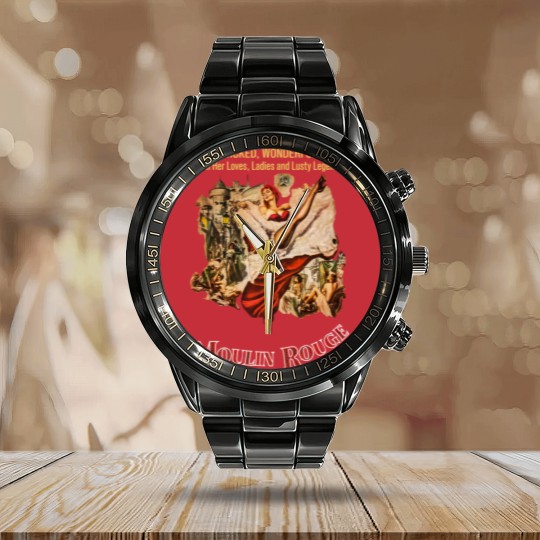 Discover Moulin Rouge V3 Poster Men Calendar Steel Band Watch