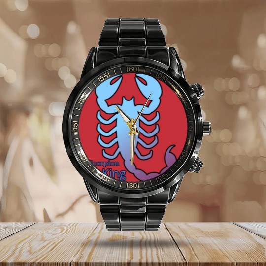 Discover Scorpion King Calendar Steel Band Watch