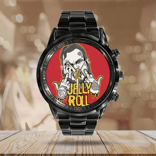 Discover Jelly Roll Calendar Steel Band Watch, Jelly Roll Concert Calendar Steel Band Watch