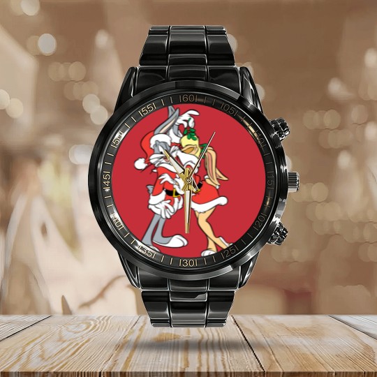 Discover BUGS BUNNY™ and Lola Mistletoe Kiss Calendar Steel Band Watch