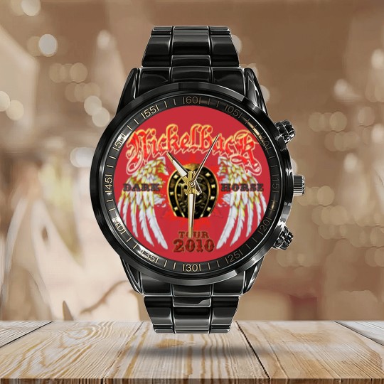 Discover Best rock band Nickelback news logos, Nickelback Logo Tour 2010 Calendar Steel Band Watch