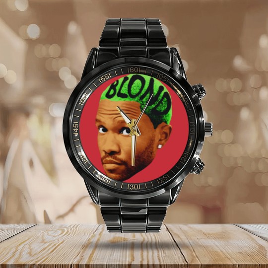 Discover FRANK OCEAN Calendar Steel Band Watch,  Rap Calendar Steel Band Watch Jumbo Face Album Cover Calendar Steel Band Watch