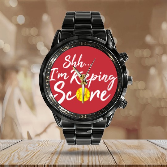 Discover Scorekeeper Softball Team Scorebook Keeper Gift Te Calendar Steel Band Watch