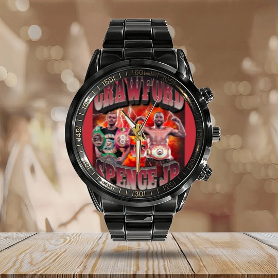 Discover Crawford vs Spence jr Calendar Steel Band Watch