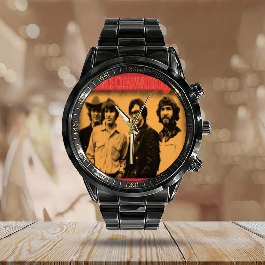 Discover Creedence clearwater revival Vintage Calendar Steel Band Watch