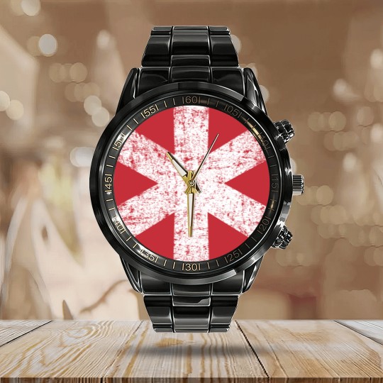 Discover Asterisk Distressed - Asterisk - Calendar Steel Band Watch