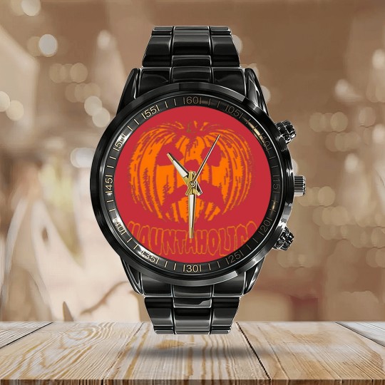 Discover Hauntaholics Haunted Mound Sematary Calendar Steel Band Watch