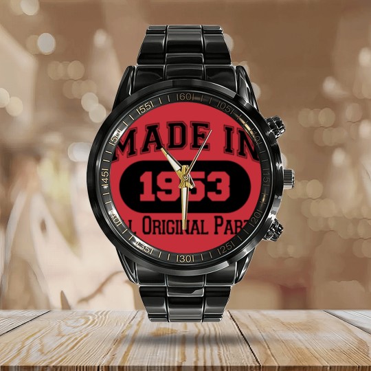 Discover MADE IN 1953 ALL ORIGINAL PARTS - Made In 1953 All Original Parts - Calendar Steel Band Watch
