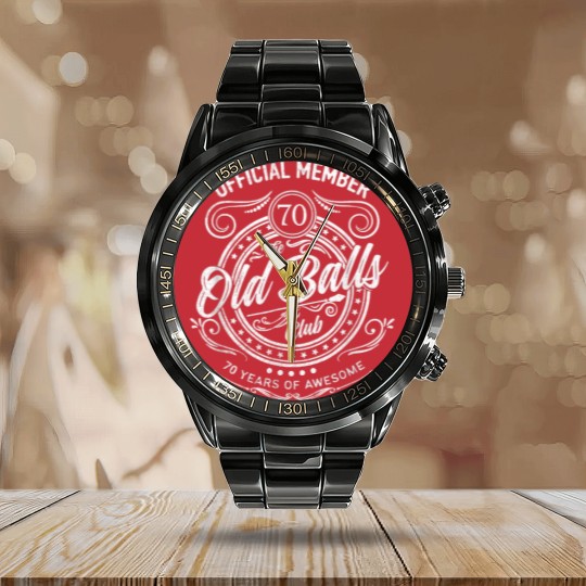 Discover Mens Vintage 1953 70th Birthday Old Balls Club 70 Years Bday Calendar Steel Band Watch