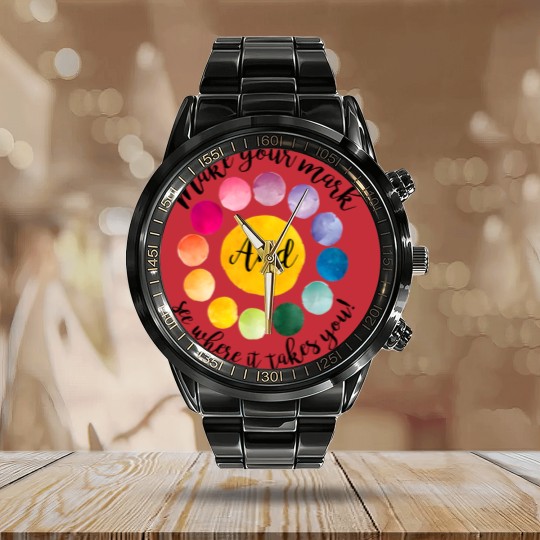 Discover Make Your Mark Happy International Dot Day Calendar Steel Band Watch