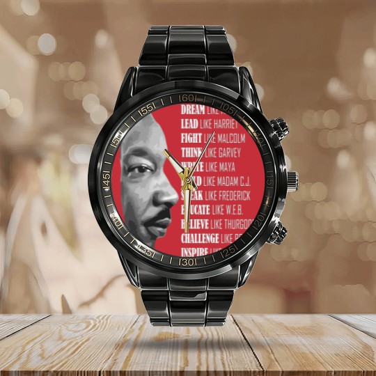 Discover Martine Luther King - MLK Calendar Steel Band Watch
