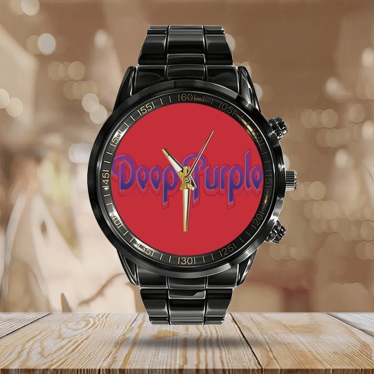 Discover Deep Purple Unisex Calendar Steel Band Watch: Vintage Logo