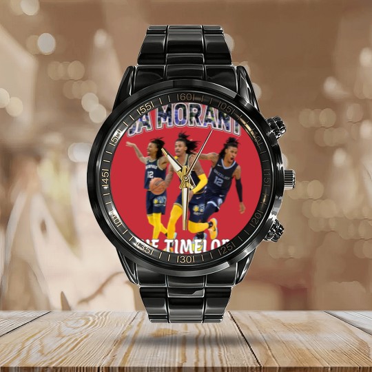 Discover The Timelord Ja Morant Memphis Grizzlies Ja Morant Calendar Steel Band Watch, Morant Calendar Steel Band Watch, Ja Morant Grizzlies