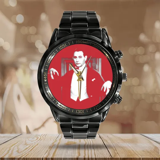 Discover Pee Wee Herman as Bela Lugosi Dracula - Pee Wee Herman - Calendar Steel Band Watch