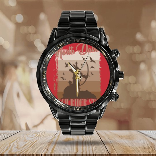 Discover North Dakota usa state gift Calendar Steel Band Watch