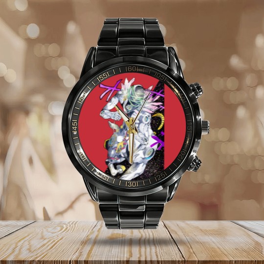 Discover Made in heaven enrico pucci stone ocean part 6 stand Calendar Steel Band Watch