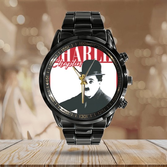 Discover Charlie Chaplin Calendar Steel Band Watch, The Tramp Fan Calendar Steel Band Watch, Charles Spencer Chaplin Vintage 90s Calendar Steel Band Watch