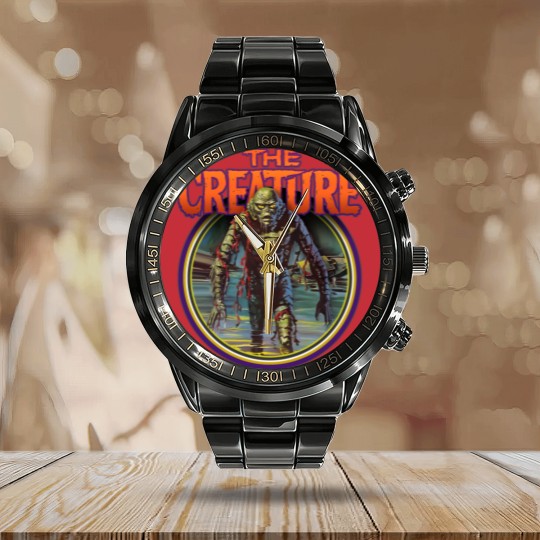 Discover 50s horror v2 - Halloween Gifts - Calendar Steel Band Watch
