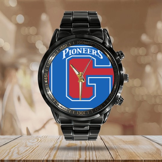 Discover Glenville State Pioneers Calendar Steel Band Watch