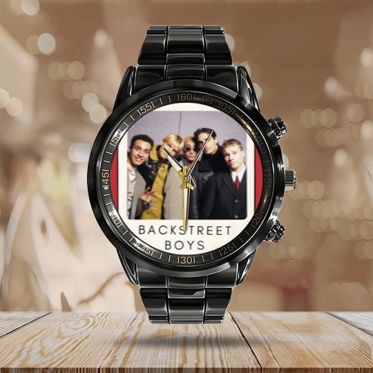 Discover Back Street Boys Polaroid Calendar Steel Band Watch