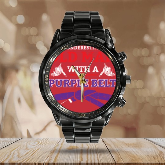 Discover Jiu Jitsu Calendar Steel Band Watch Old Man Calendar Steel Band Watch Purple Belt Calendar Steel Band Watch Calendar Steel Band Watch