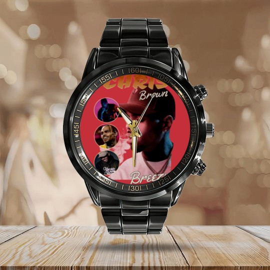 Discover Chris Brown Under The Influence Tour Cotton Calendar Steel Band Watch