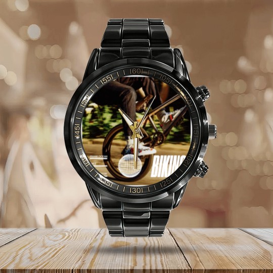 Discover Biking Frank Ocean Jay-Z Tyler The Creator Song Graphic Calendar Steel Band Watch Calendar Steel Band Watch