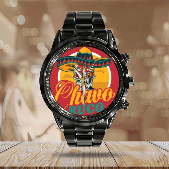 Discover Chavo Ruco regalo para chicanos y otros latinos Calendar Steel Band Watch