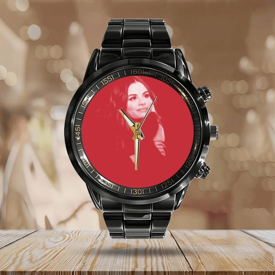 Discover Selena Gomez Aesthetic Calendar Steel Band Watch Unisex