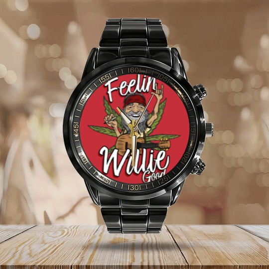 Discover Feelin' Willie Good Calendar Steel Band Watch Gift For Fans Calendar Steel Band Watch,