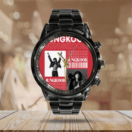 Discover Jungkookie Graphic 90s Calendar Steel Band Watch,Jungkook Bts Calendar Steel Band Watch, Vintage JungKook 90s Bootleg Calendar Steel Band Watch