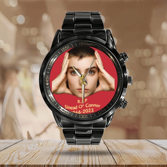Discover RIP Sinead O'Connor Calendar Steel Band Watch, Sinead O'Connor Calendar Steel Band Watch, Feminist Singer Calendar Steel Band Watch