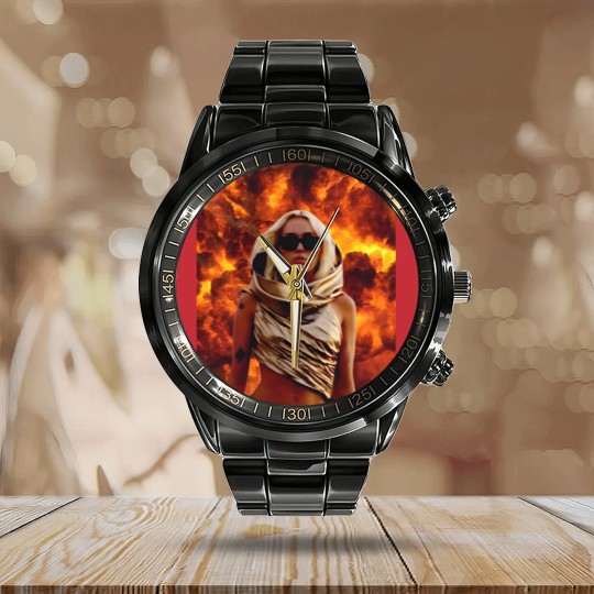 Discover Miley Flowers Calendar Steel Band Watch, Miley Vintage Album Calendar Steel Band Watch, Miley Retro Calendar Steel Band Watch