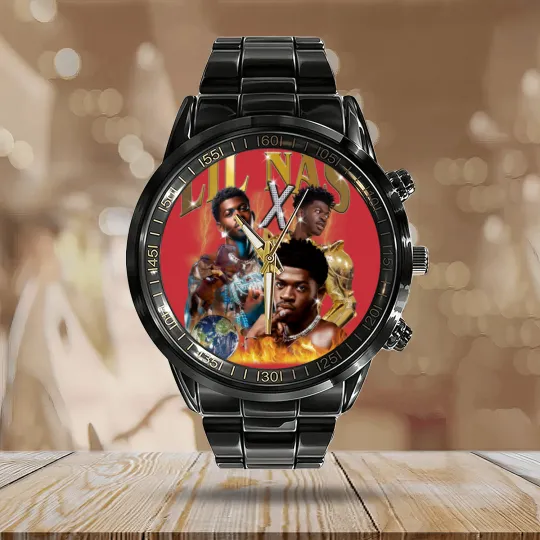 Discover Lil Nas X Calendar Steel Band Watch | Lil Nas X Calendar Steel Band Watch | Lil Nas X Graphic Calendar Steel Band Watch