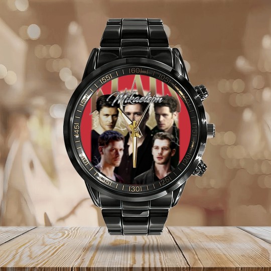 Discover Klaus Mikaelson Vintage Calendar Steel Band Watch, Gift For Women and Man Unisex Calendar Steel Band Watch