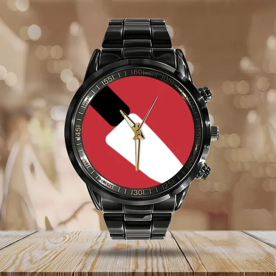 Discover Knife Emojis Calendar Steel Band Watch