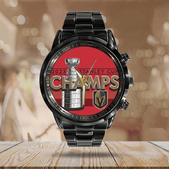 Discover Las Vegas hockey team Fanatics 2023 Golden Knights Calendar Steel Band Watch Gift For Fans