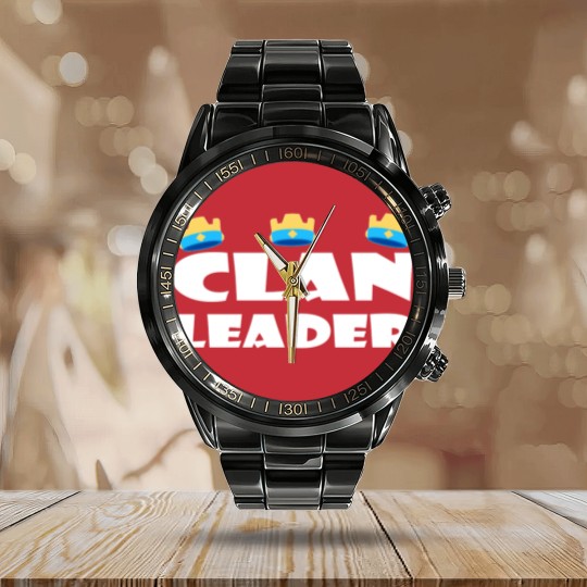 Discover Clash Of Clans Clan Leader - Perfect for COC fans and Clash Royale Fansfunny Calendar Steel Band Watch