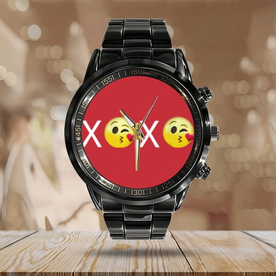Discover "XOXO" Emojis Calendar Steel Band Watch