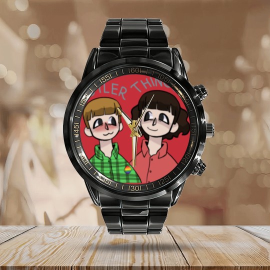 Discover Byler Will And Mike Ship Design Calendar Steel Band Watch