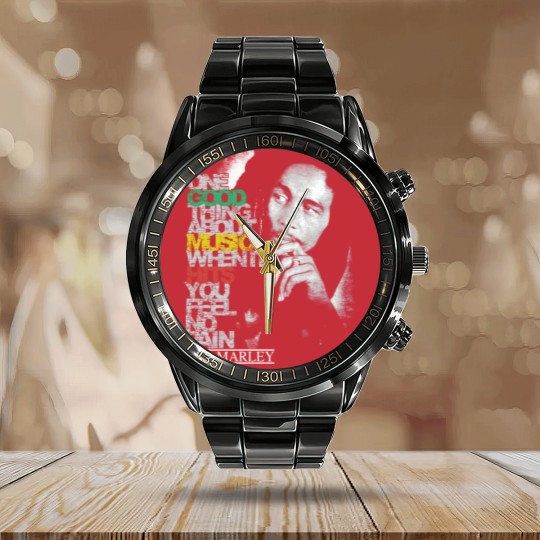 Discover Bob Marley Calendar Steel Band Watch Zion Calendar Steel Band Watch