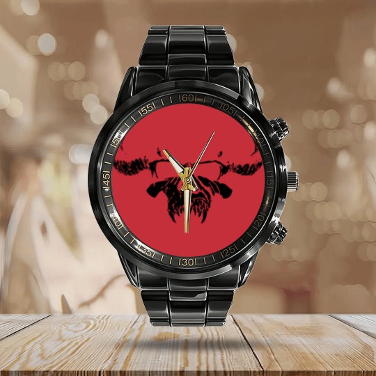 Discover Danzigs Skull Bone Heavy Metal Rock Band Legend Calendar Steel Band Watch