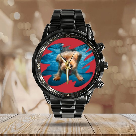 Discover Underwater Dogs Brady by Seth Casteel Calendar Steel Band Watch