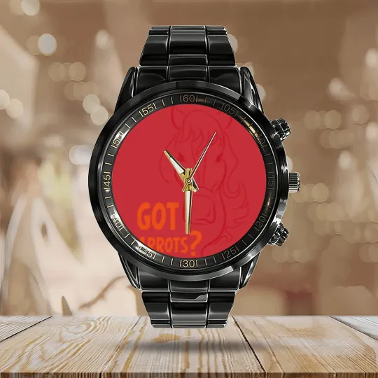 Discover Got carrots horse hobby dressage gift sport Calendar Steel Band Watch