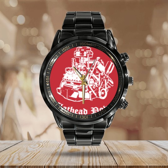 Discover Flathead power Calendar Steel Band Watch
