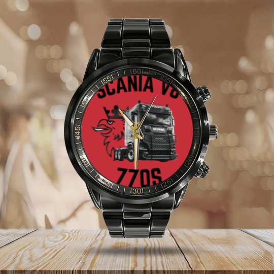 Discover Scania V8 - 770S Calendar Steel Band Watch