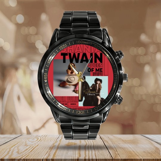 Discover Shania Twain Calendar Steel Band Watch, Queen Of Me Tour 2023 Calendar Steel Band Watch, Country Music Singer Calendar Steel Band Watch