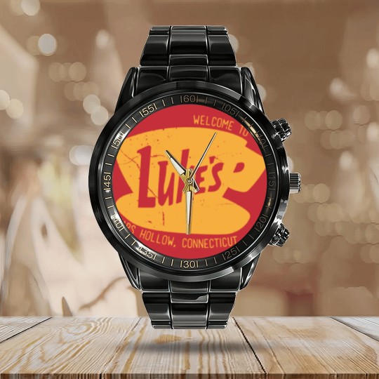 Discover Retro Luke's Diner Calendar Steel Band Watch, Luke's Diner Calendar Steel Band Watch, Stars Hollows Calendar Steel Band Watch