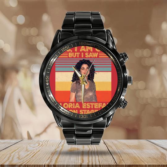 Discover Retro Yes I'm Old But I Saw Gloria Pop Estefan On Stage Essential Calendar Steel Band Watch