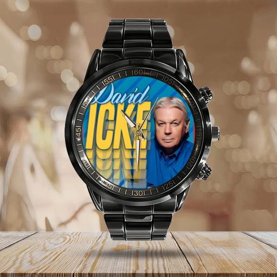 Discover David Icke #4 ///// New Age 90s Homage - David Icke - Calendar Steel Band Watch